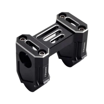RA1250 Pull Back Handlebar Risers Offset Backward Adapters Black + Silver